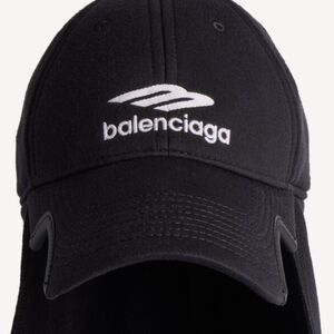 Balenciaga Black and White Logo Cap